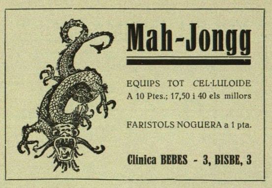 Anuncio de juegos de mah-jongg