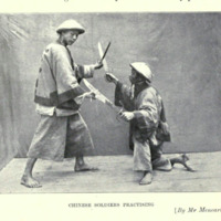 Chinese soldiers practising