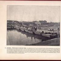 CHINA - Puente de barcas en el Gran Canal, Tientsin