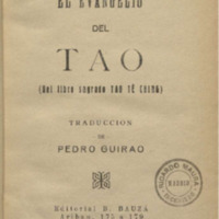 Portadilla e introducción de 'El evangelio del Tao'