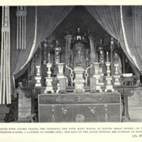 Chinese altar with gilded images